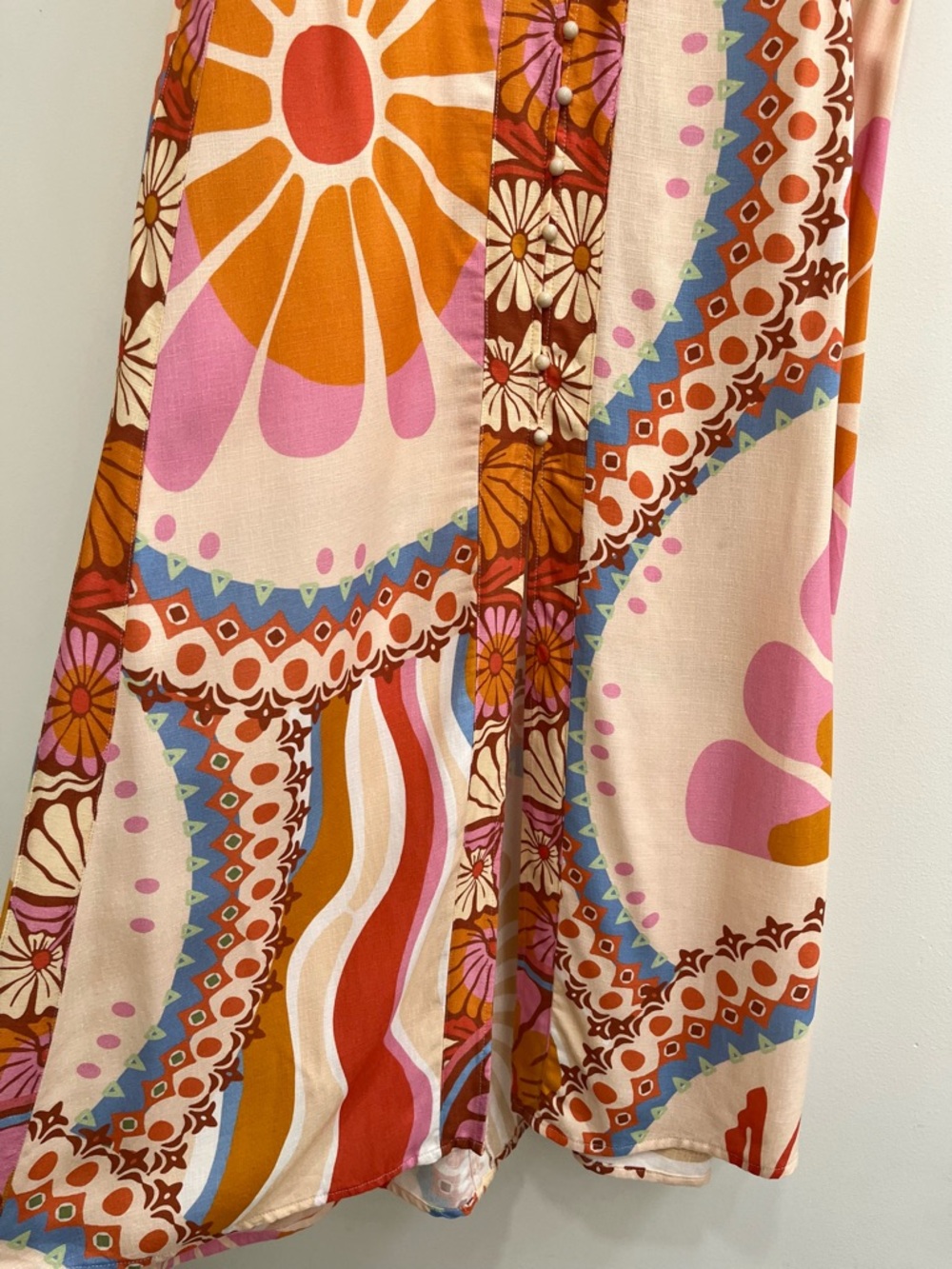 Maaji Pink Orange Blue Floral Maxi Dress - Picture 9 of 16